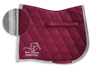 Merlot Saddle Pad with logos