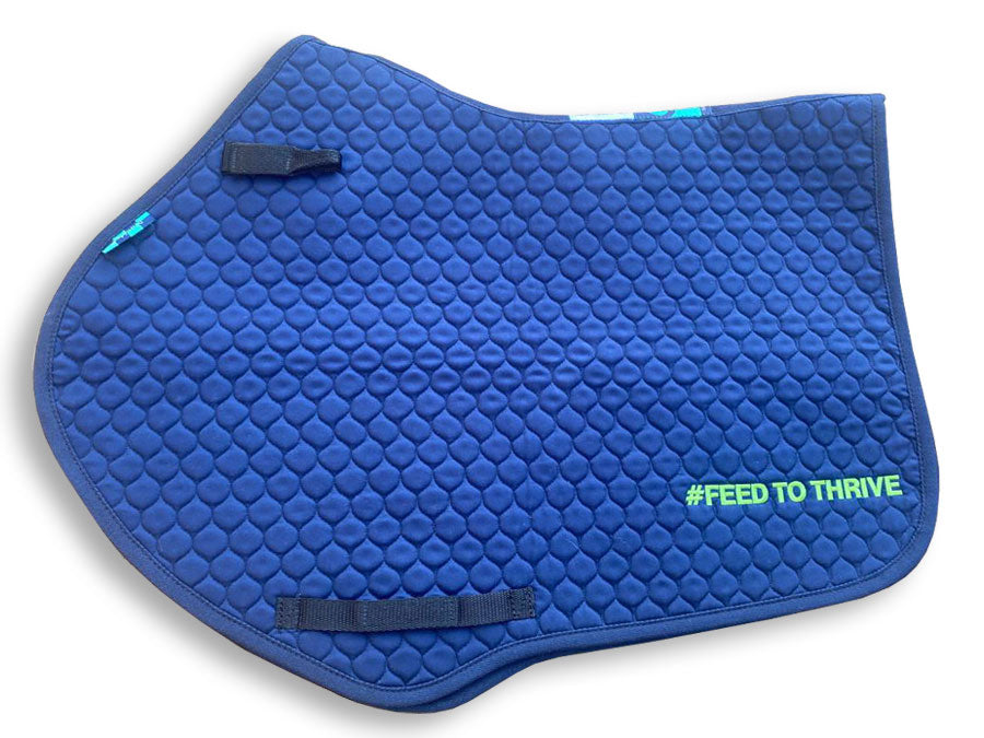 Blue Saddle Pad with logos