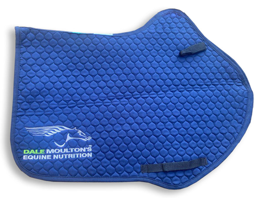 Blue Saddle Pad with logos