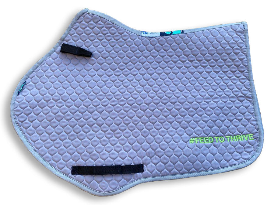 Grey Saddle Pad with logos